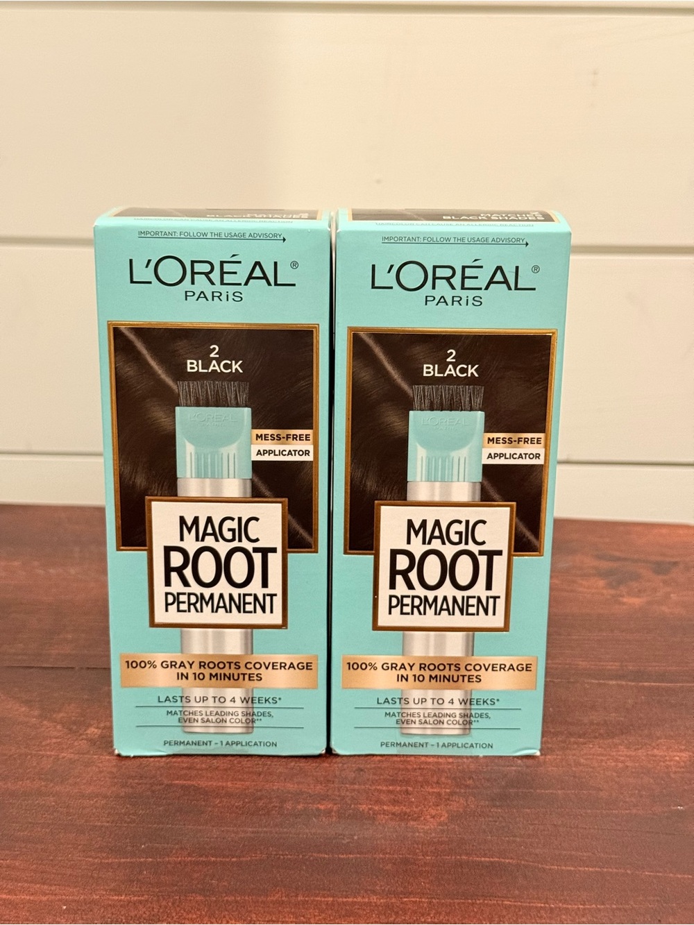 2 boxes L'Oréal Magic Root Permanent Hair Color - Black